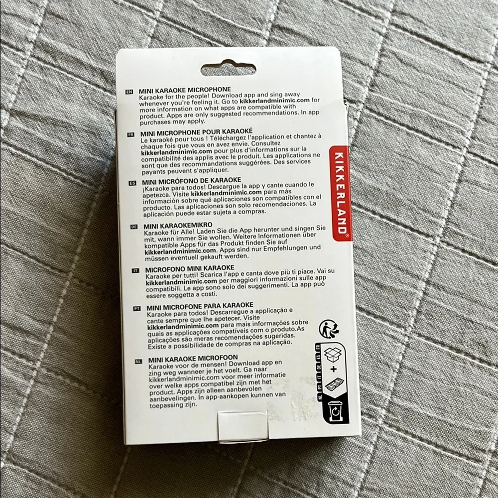 NWOT Kikkerland Silver Mini Karaoke Microphone